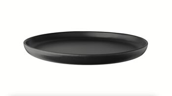 Assiette Plate en Grès - 23,5 cm - Noir Mat 1