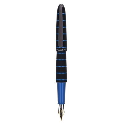 Fountain Pen Elox ring black/blue14 ct