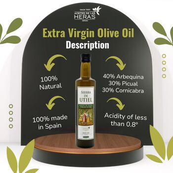 Huile d'Olive Extra Vierge 500 ml Sierra de Utiel, 100% Origine Naturelle Espagne 4