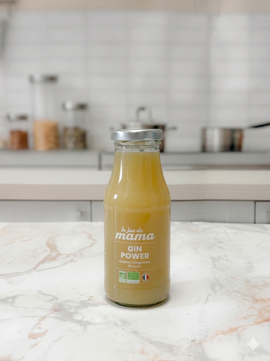 Organic Ginger Pineapple Apple Juice - GIN POWER 25 cl