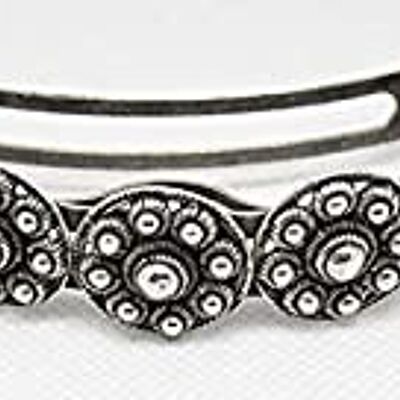 Hair clip made in France superior quality -extra thick hair/frizzy hair- with traditional pewter buttons, silverplated