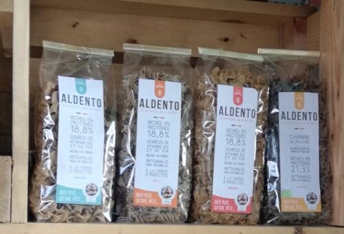 MIXTE DECOUVERTE - ALDENTO pâtes ++ Protéines ++  carton de 10 sachets de 200gr.