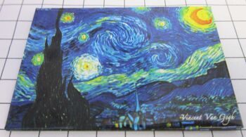 Koelkastmagneet Vincent van Gogh - Sterrennacht 2