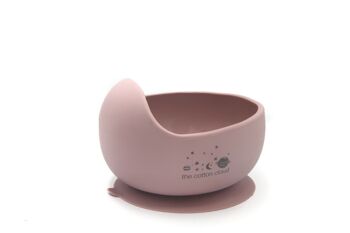 Bol en silicone Dusty Mauve avec cuillère 1