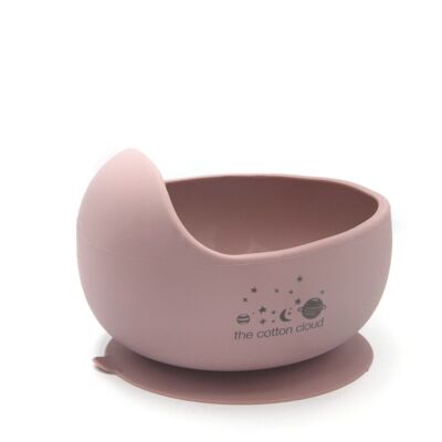 Silicone Bowl Dusty Mauve with spoon