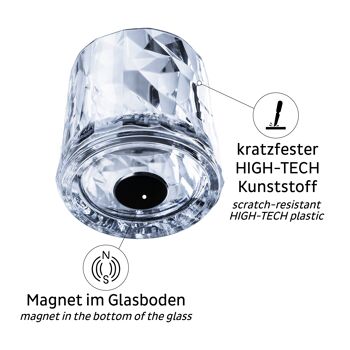 Verres magnétiques en plastique TUMBLER (lot de 6) High-tech 3