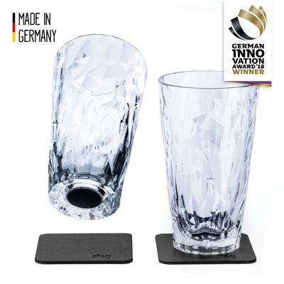 Magnetic plastic glasses LONGDRINK (set of 2) High-tech