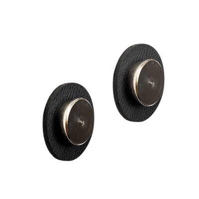 Magnet-Pins "SMART" inkl. Metall-Nano-Gel-Pads BLACK