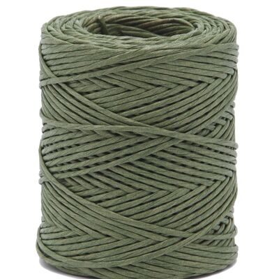 Kraft paper twine reinforced with 2mm metal wire +-100m, Green color