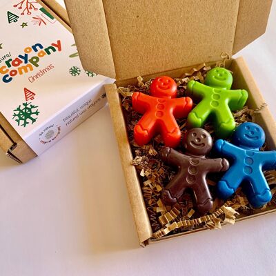 Christmas - Gingerbread People Mini Set of 4 Crayons