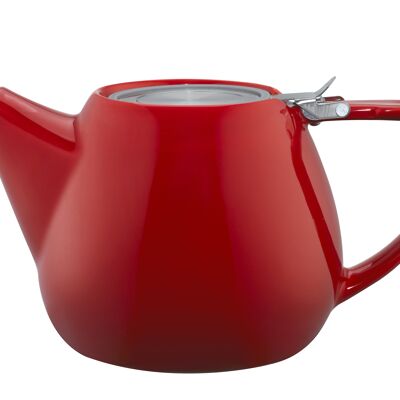 T.TOTEM red glossy porcelain teapot 1,1L (37 oz) with filter