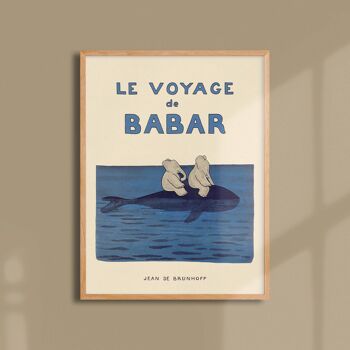 Affiche 30x40 - Le voyage de Babar 1