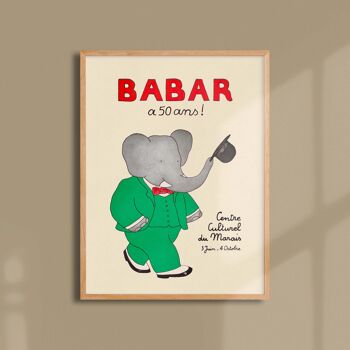 Affiche 30x40 - Babar a 50 ans 1