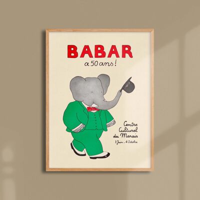 Poster 30x40 - Babar compie 50 anni