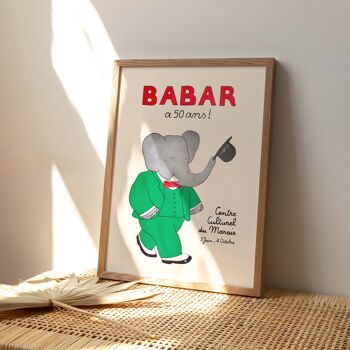 Affiche 30x40 - Babar a 50 ans 2