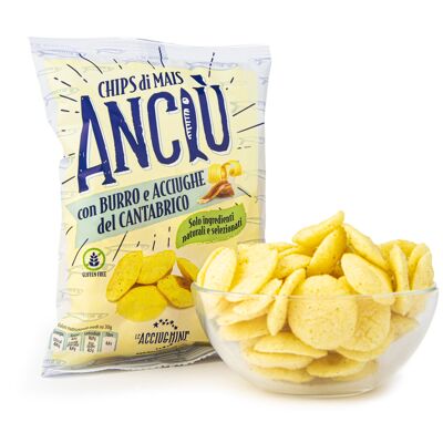 Chips di Mais al burro e Acciughe del Cantabrico