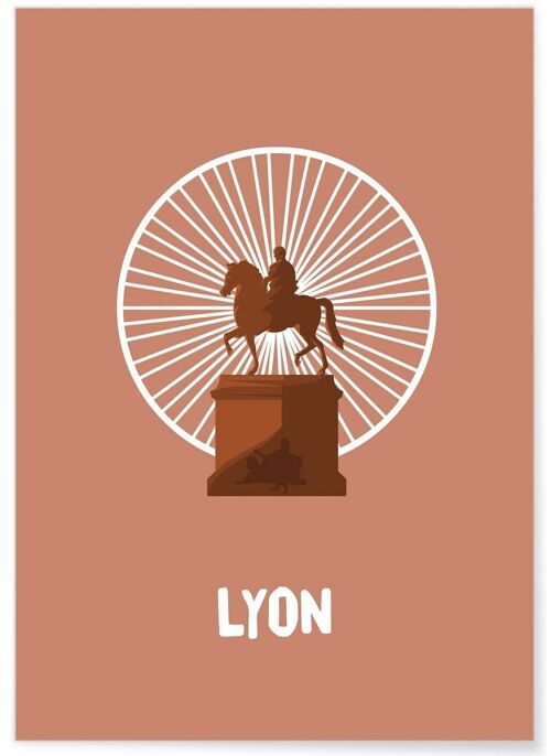 Affiche Minimaliste de la ville de Lyon