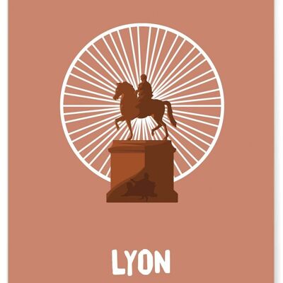 Cartel minimalista de la ciudad de Lyon