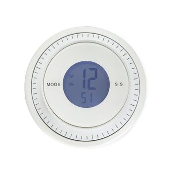 Minuteur et horloge / Minute hand & Clock COMBI BLANC 2XAAA 1