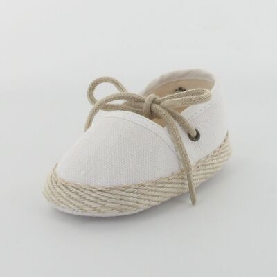 Baby espadrille slippers - White