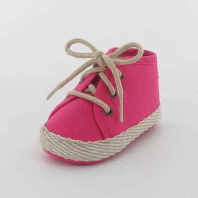 Chausson bébé tennis - fuchsia