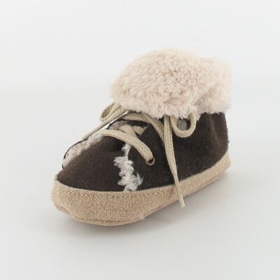 Baby basket slippers -Brown