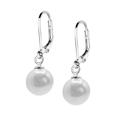 Earrings with pearl 8mm