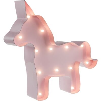 Lámpara unicornio rosa