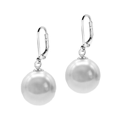 Drop earrings with pearl 12 mm