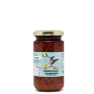 Capriccio de poisson sucré dans un pot calabrais