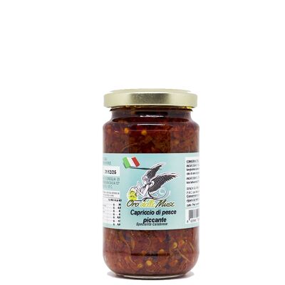 Spicy fish capriccio in a Calabrian jar