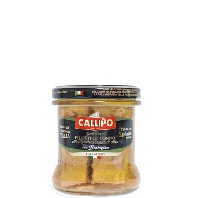 Filetti di tonno in olio di oliva extravergine BIO 150 gr