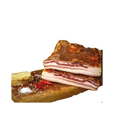 Vacuum-packed Calabrian artisan seasoned bacon 350 gr