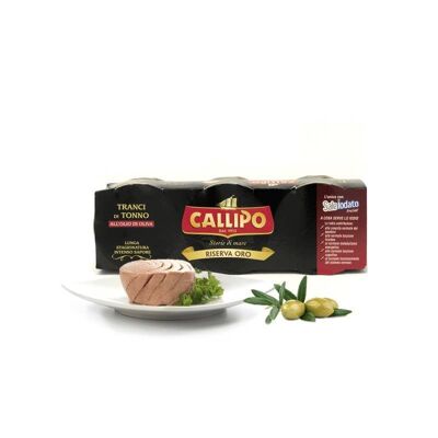 Callipo Riserva Thunfisch in Scheiben in Olivenöl Gr 80 X 3