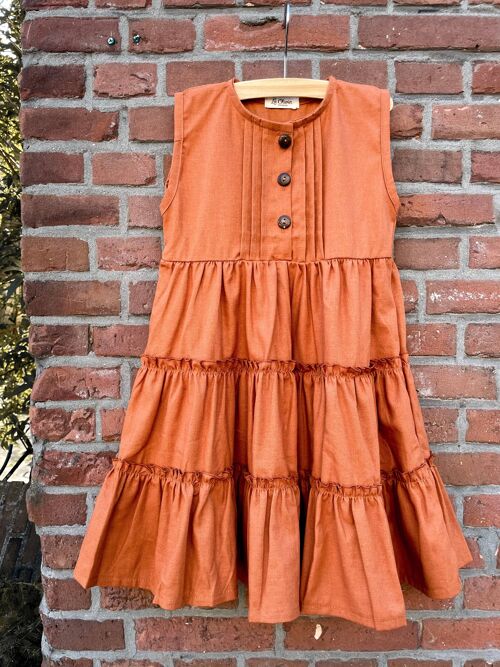 Isabella Dress - Terracotta - 100% Cotton