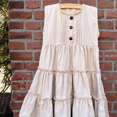 Robe Isabella - Beige 100% coton