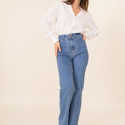 Eugenie Flare Jeans with Lapel DENIM