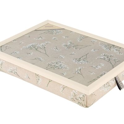 Andrews Living Lap Tray with Cushion Floral Green & White