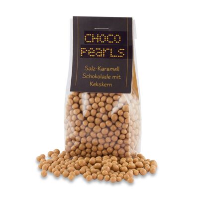 Choco Pearls - Salz-Karamell Schokolade mit Kekskern
