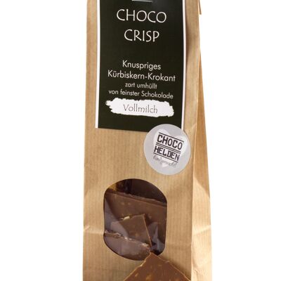 Choco Crisp - Vollmilch mit Kürbiskernkrokant