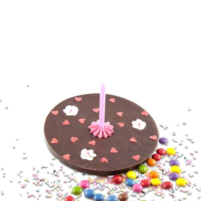 Zartbitter Geburtstagsschoki (rosa)