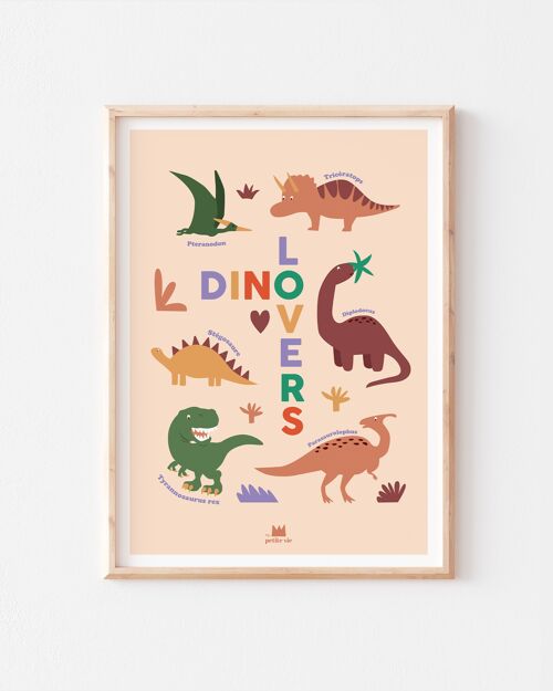 Affiche pédagogique - décoration enfant - Les dinosaures