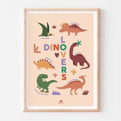 Poster educativo - decorazione per bambini - Dinosauri