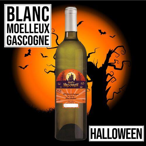 Vin cadeau "Halloween"- IGP - Côtes de Gascogne Grand manseng blanc moelleux 75cl