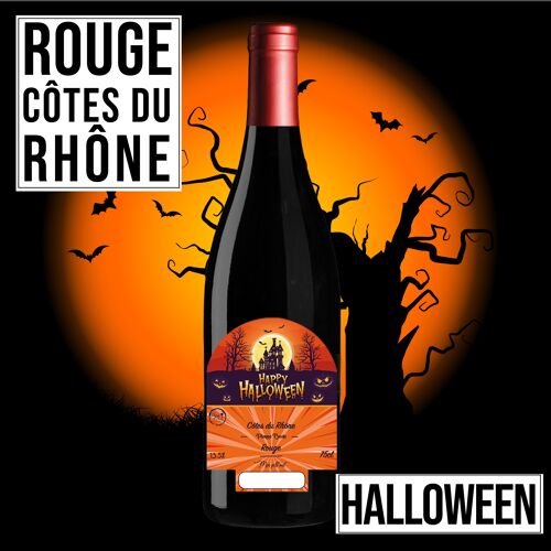 Vin cadeau "Halloween" - AOC Côtes du Rhône ROUGE 75cl