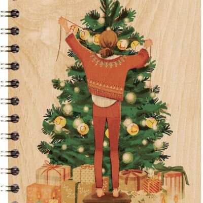 Cuaderno de madera - G2 HM Navidad