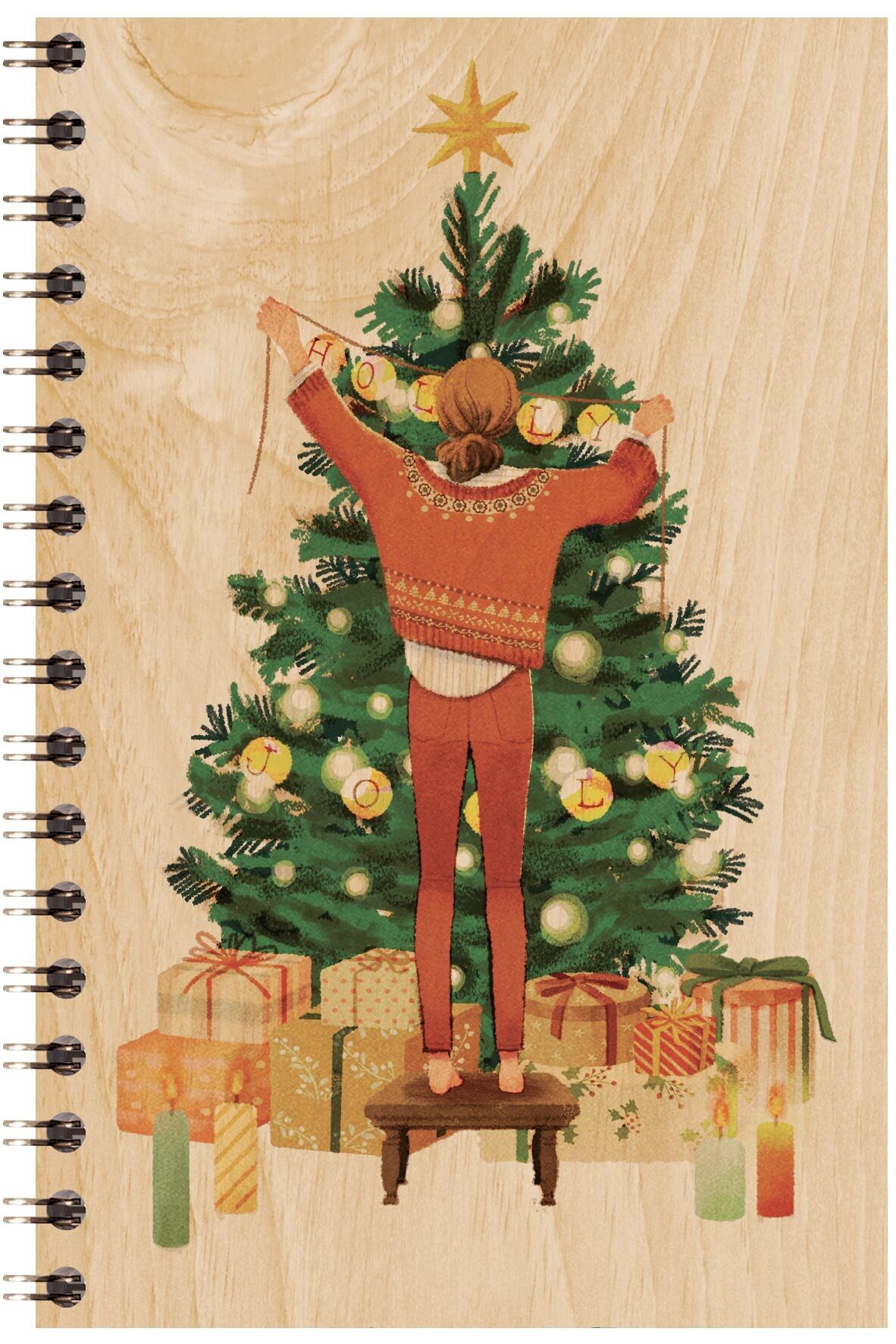 Cuaderno de madera navideño - G2 HM Navidad