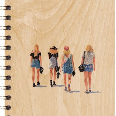 Wooden notebook - leisure the gang