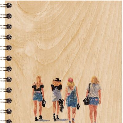 Wooden notebook - leisure the gang