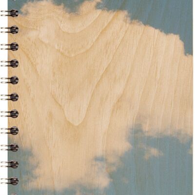 Quaderno di legno - foto di nuvole